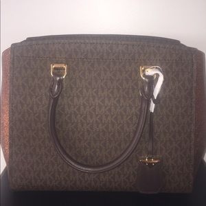 NEW Michael Kors Benning Large Brown Satchel